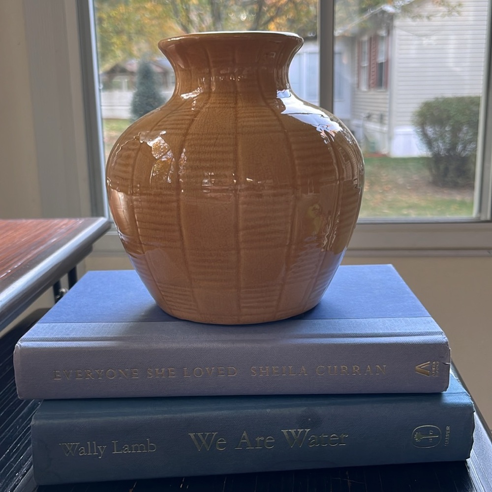 Vintage Vase Hatching Geometric Lines Checkerboard pattern